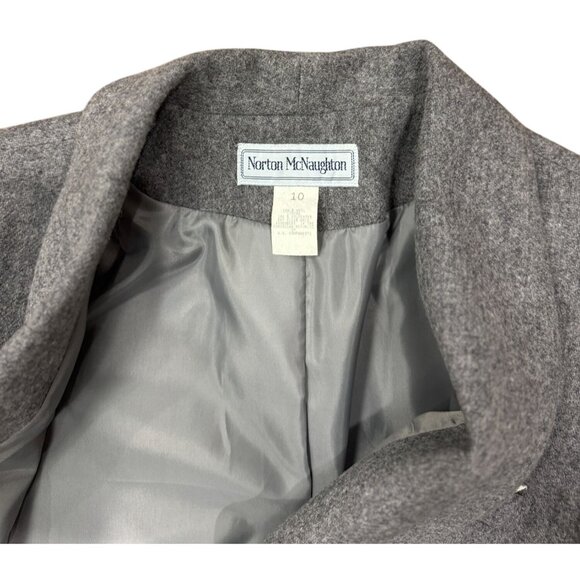 Vintage Norton McNaughton Womens 10 Gary 100% New Wool Winter Chic Blazer Jacket - Picture 8 of 8